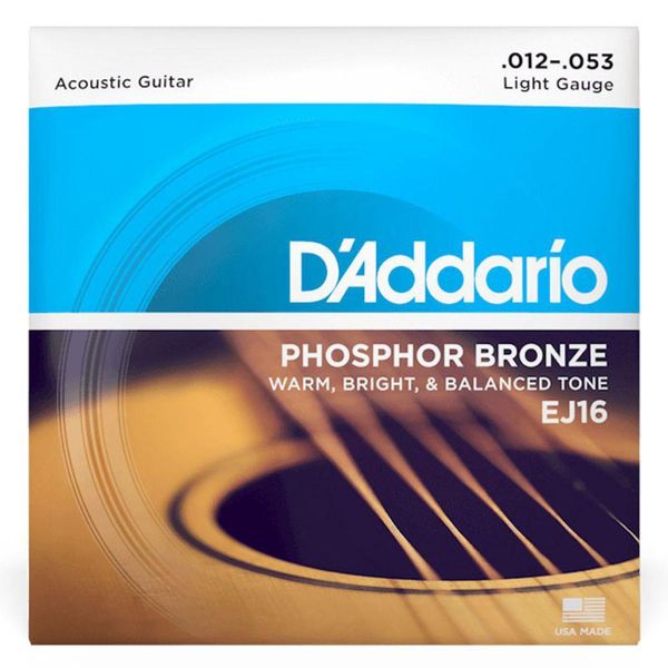 Encordoamento Cordas EJ16 Bronze 012-053 Phosphor Daddario