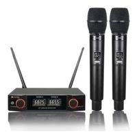 Microfone Sem Fio Duplo De Mão Turbo Uhf Te-58 Profissional - INTERMEZZO