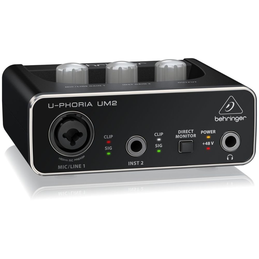 Interface USB De Áudio U-Phoria UM2 Behringer Profissional 48 kHz 16 ...