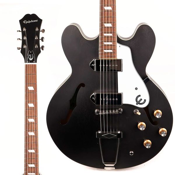 Guitarra-Epiphone-Casino-Worn-Ebony-Semi-Acustica Guitarra-Epiphone-Casino-Worn-Ebony-Semi-Acustica