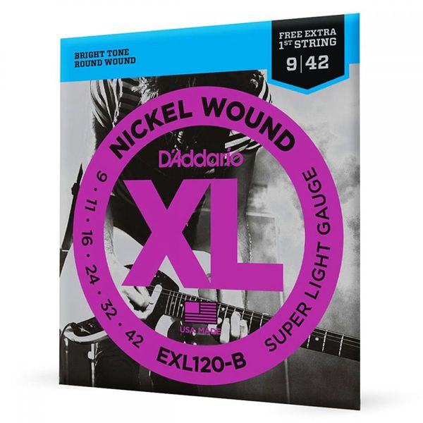 Encordoamento Guit Exl 120 Plus + 095 Daddario Encordoamento Guit Exl 120 Plus + 095 Daddario