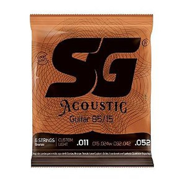 Encordoamento Violão Aço 011 85 15 Bronze Sg Encordoamento Violão Aço 011 85 15 Bronze Sg