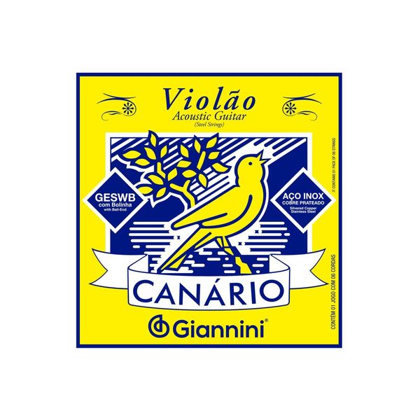 Encordoamento Violão Geswb Aço Canário Giannini