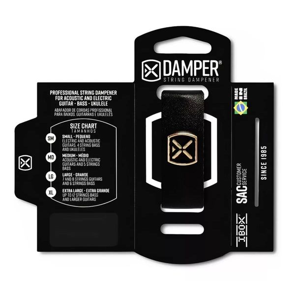 Abafador Damper para Cordas Preto P Ibox Abafador Damper para Cordas Preto P Ibox