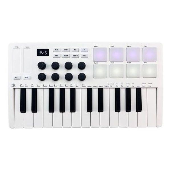 Teclado Controlador M-Vave SMK25 Branco K25