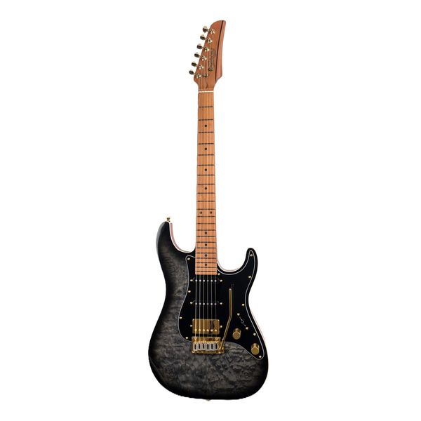 Guitarra Seizi Katana Musashi Plus HSS - Quilted Black Gold